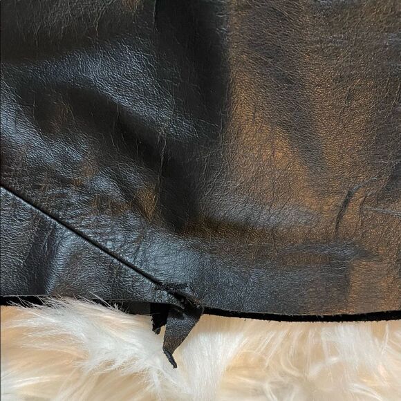VTG U.S. Leather Mini Skirt || SZ 11-12 - Picture 8 of 9